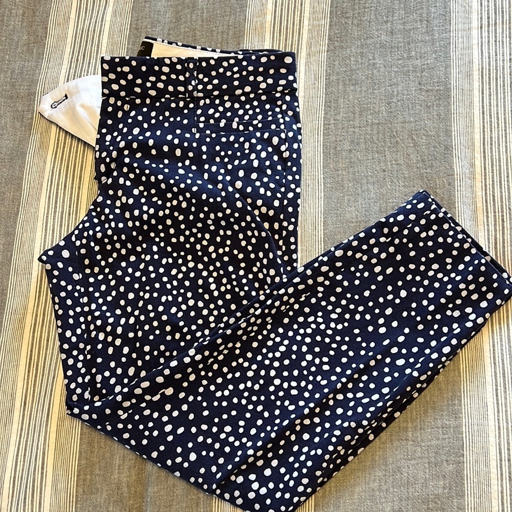 Navy with white dot dress pants